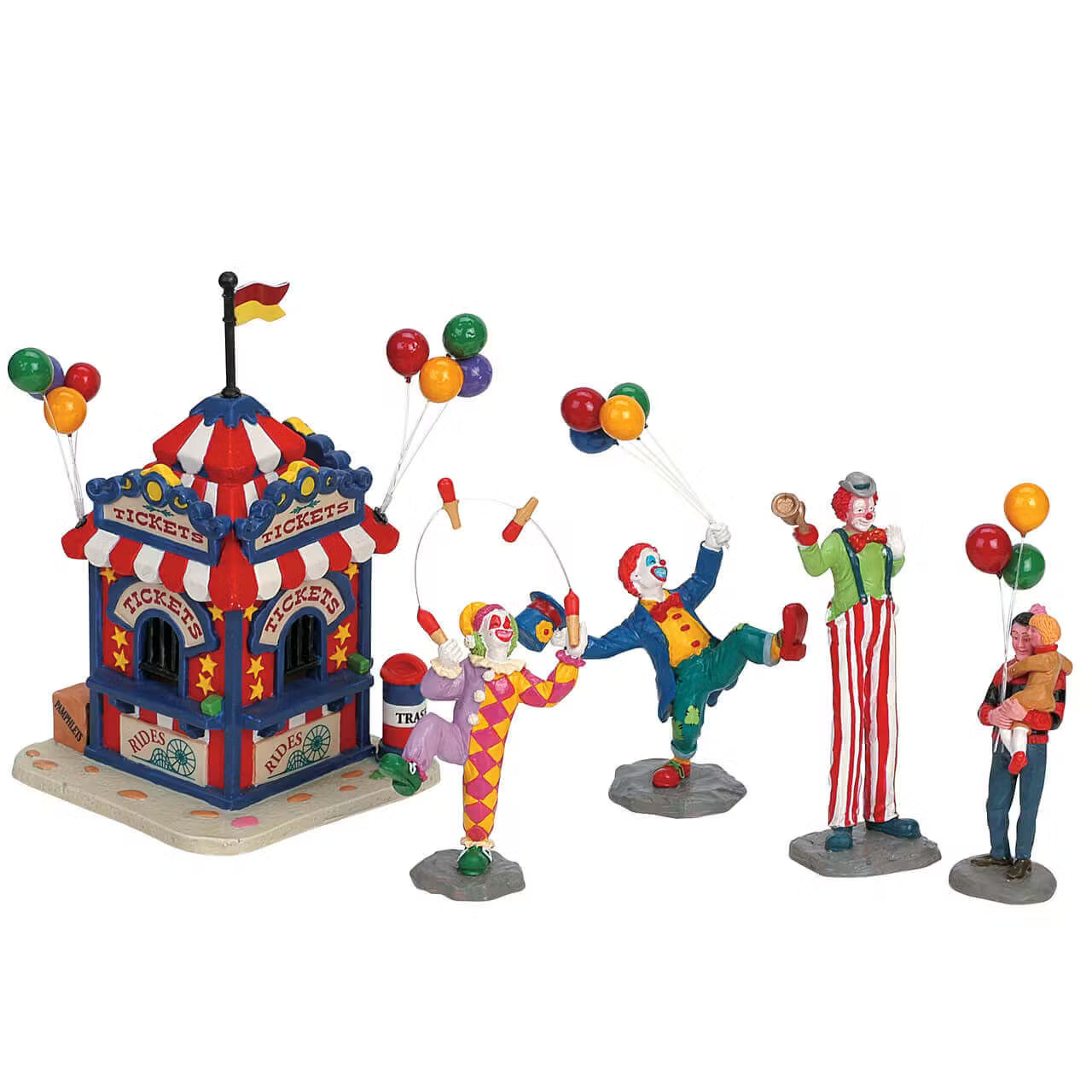 Carnival Ticket Booth With Figurines, Set Of 5 63563