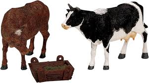 Feeding Cow & Bull, Set Of 3 12512